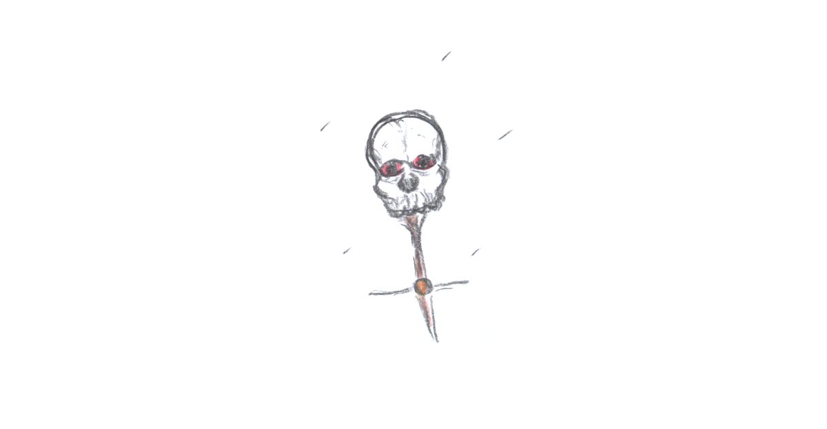 Skull impaled